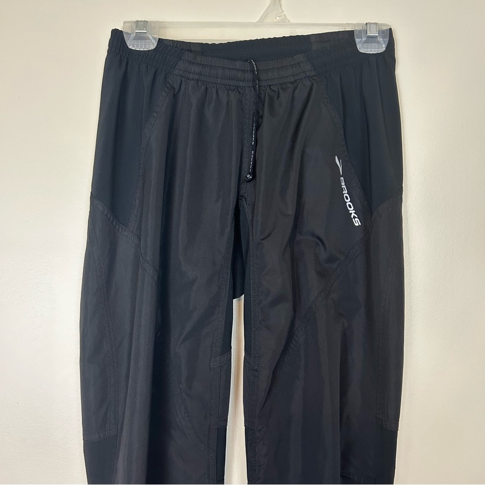 Brooks Running Pants Black shelter technology zipper ankles - Picture 3 of 12